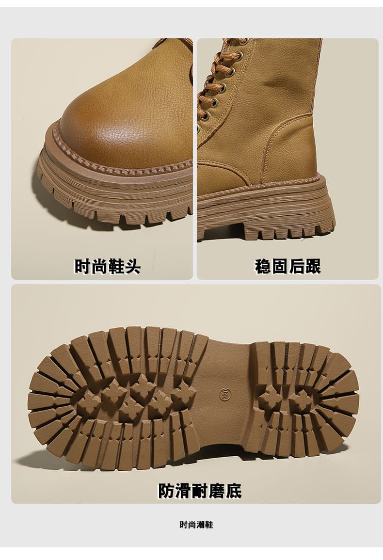 厚底　ブーツ トレンド厚底ショートブーツ